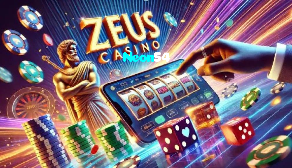 Neon54 casino presented on mobile device in Pakistan with slots and live games